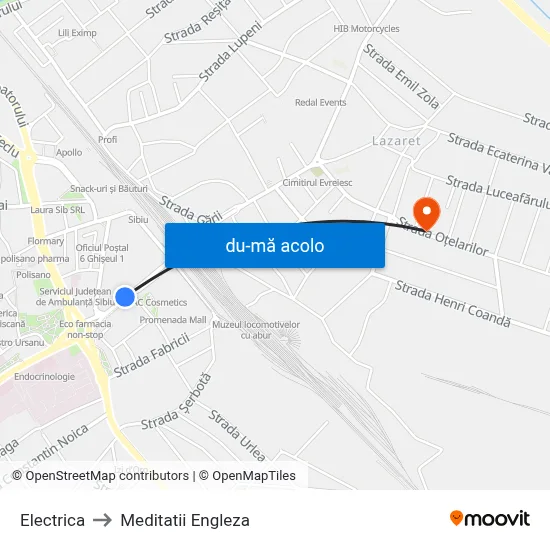 Harta de Electrica către Meditatii Engleza