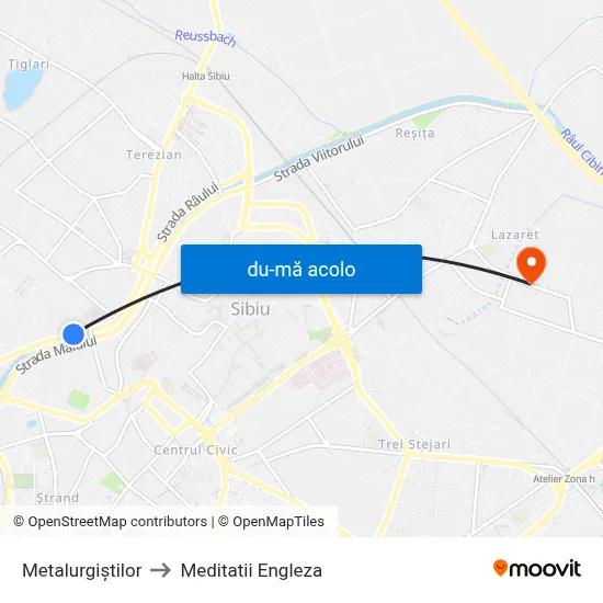 Harta de Metalurgiștilor către Meditatii Engleza