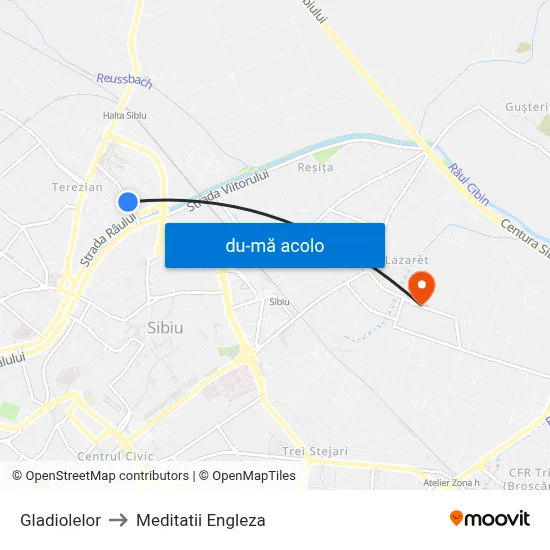 Harta de Gladiolelor către Meditatii Engleza