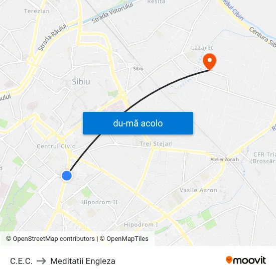 Harta de C.E.C. către Meditatii Engleza