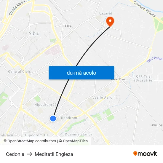 Harta de Cedonia către Meditatii Engleza