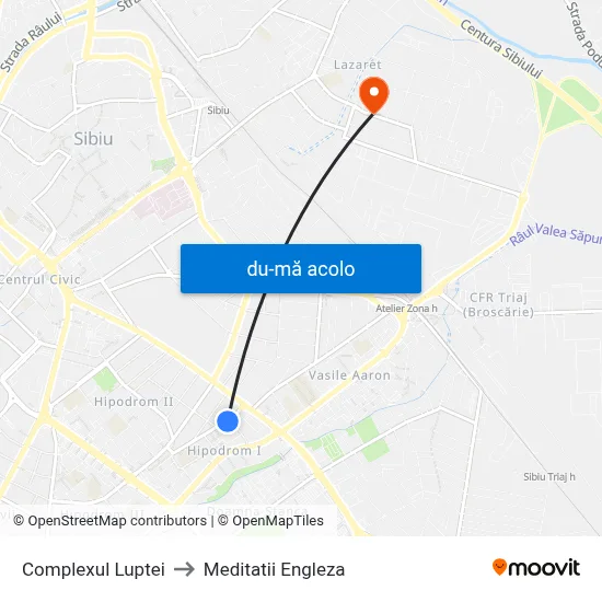 Harta de Complexul Luptei către Meditatii Engleza