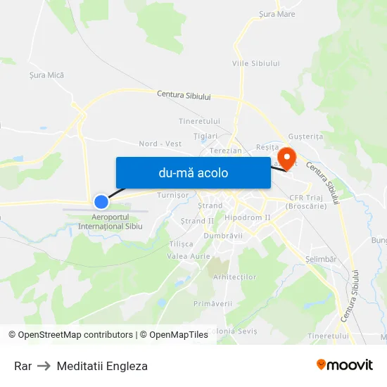 Harta de Rar către Meditatii Engleza