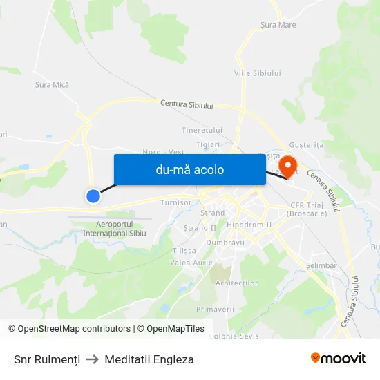 Harta de Snr Rulmenți către Meditatii Engleza