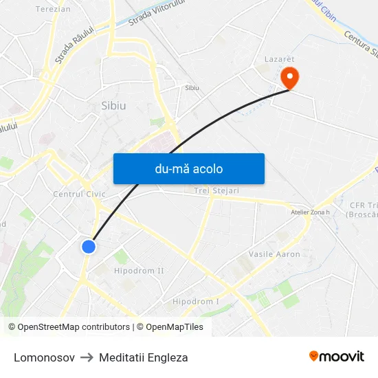 Harta de Lomonosov către Meditatii Engleza