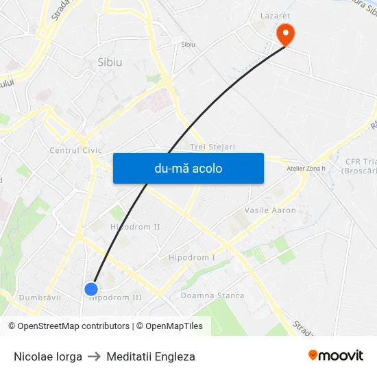 Harta de Nicolae Iorga către Meditatii Engleza