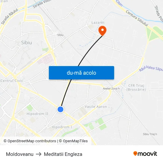 Harta de Moldoveanu către Meditatii Engleza