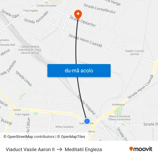 Harta de Viaduct Vasile Aaron II către Meditatii Engleza