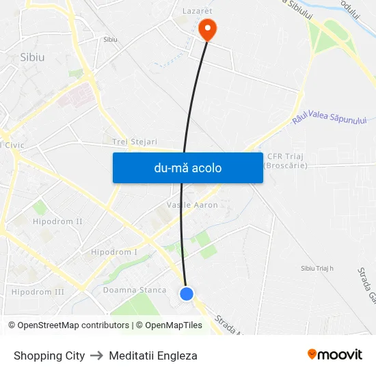 Harta de Shopping City către Meditatii Engleza