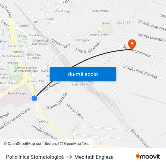 Harta de Policlinica Stomatologică către Meditatii Engleza