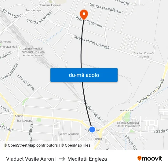Harta de Viaduct Vasile Aaron I către Meditatii Engleza