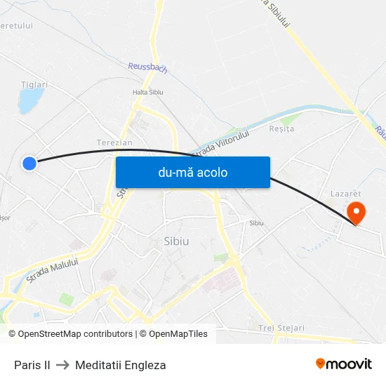 Harta de Paris II către Meditatii Engleza