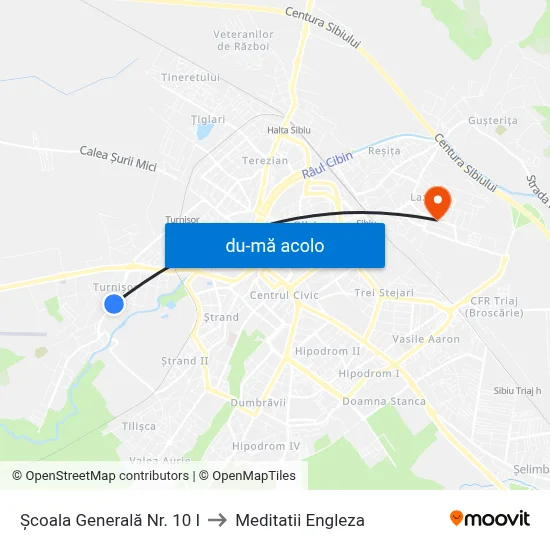 Harta de Școala Generală Nr. 10 I către Meditatii Engleza