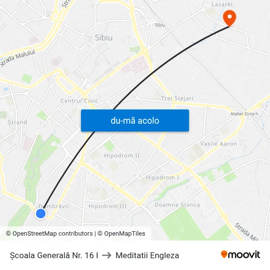 Harta de Școala Generală Nr. 16 I către Meditatii Engleza