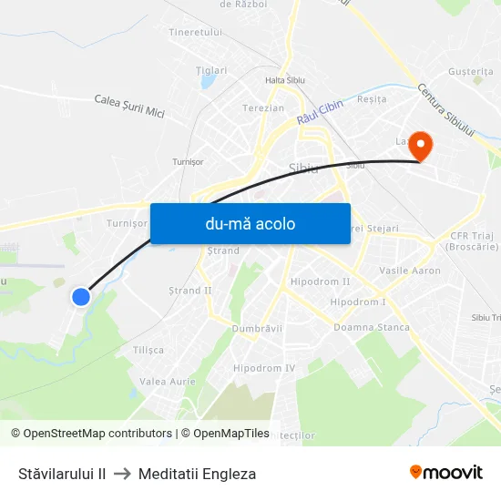 Harta de Stăvilarului II către Meditatii Engleza