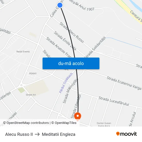 Harta de Alecu Russo II către Meditatii Engleza