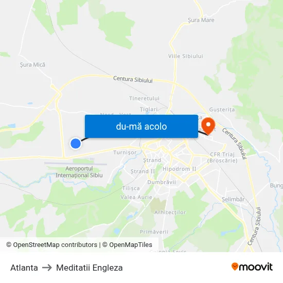 Harta de Atlanta către Meditatii Engleza