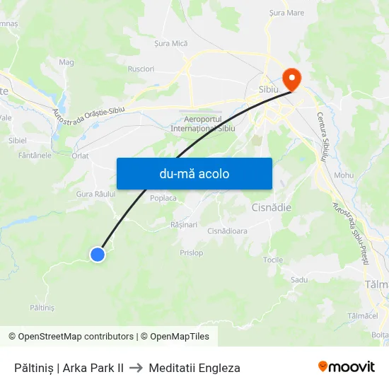 Harta de Păltiniș | Arka Park II către Meditatii Engleza
