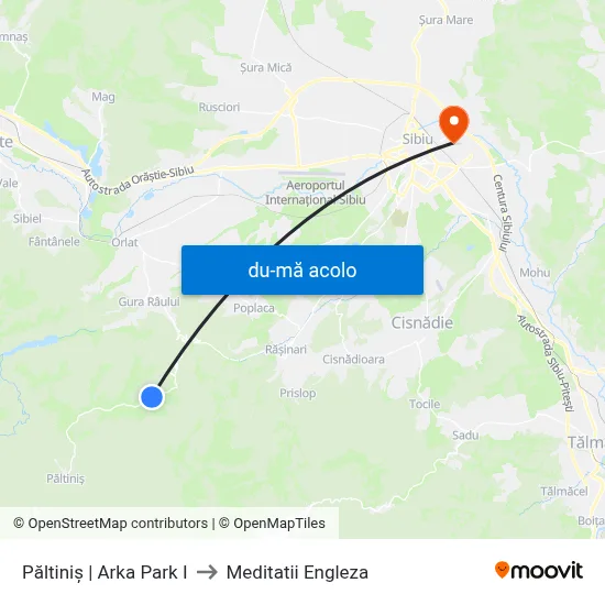 Harta de Păltiniș | Arka Park I către Meditatii Engleza