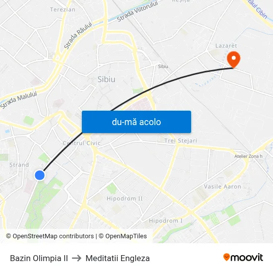 Harta de Bazin Olimpia II către Meditatii Engleza