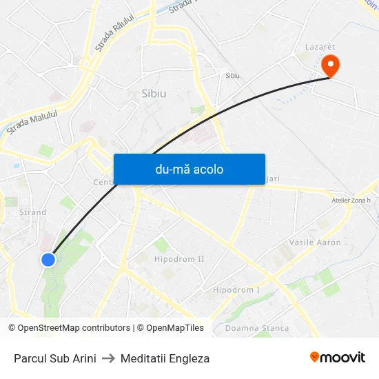 Harta de Parcul Sub Arini către Meditatii Engleza