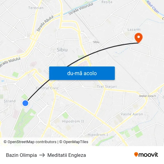Harta de Bazin Olimpia către Meditatii Engleza