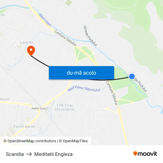 Harta de Scandia către Meditatii Engleza