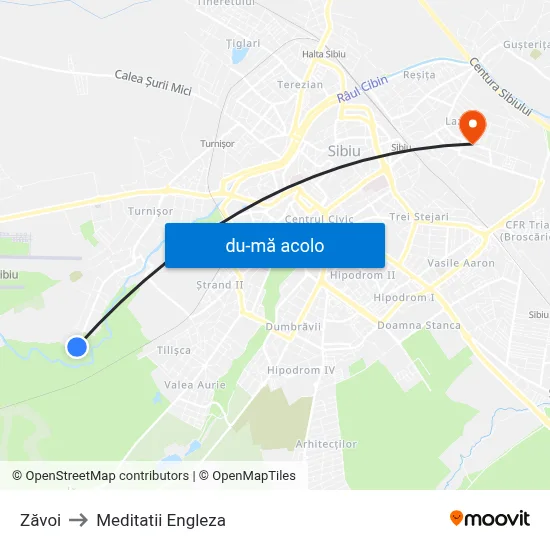 Harta de Zăvoi către Meditatii Engleza