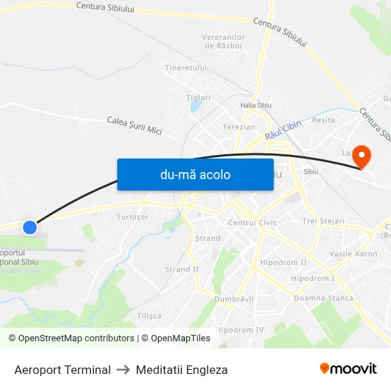 Harta de Aeroport Terminal către Meditatii Engleza