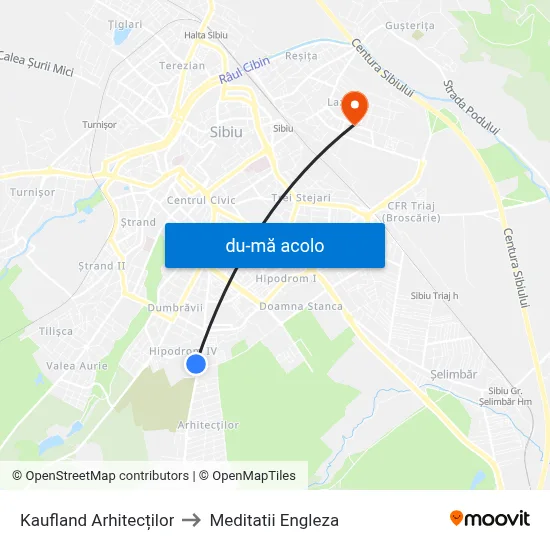 Harta de Kaufland Arhitecților către Meditatii Engleza