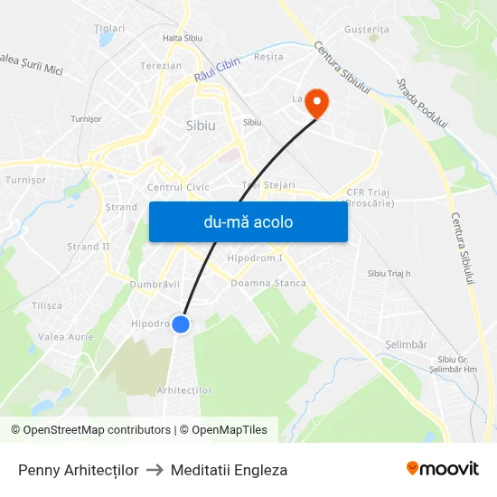 Harta de Penny Arhitecților către Meditatii Engleza