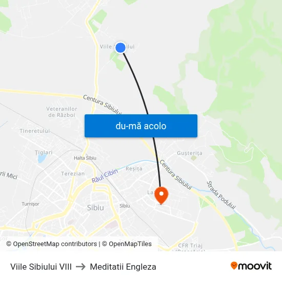 Harta de Viile Sibiului VIII către Meditatii Engleza