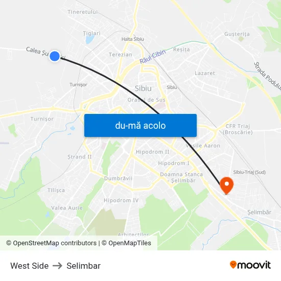 Harta de West Side către Selimbar