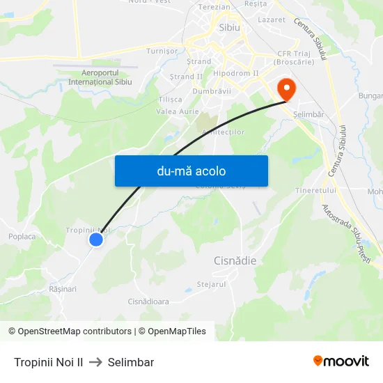 Harta de Tropinii Noi II către Selimbar