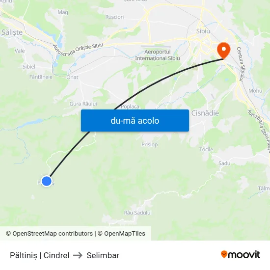 Harta de Păltiniș | Cindrel către Selimbar