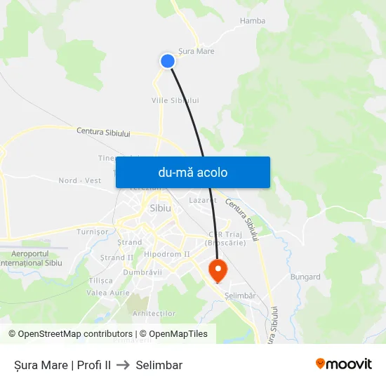 Harta de Șura Mare | Profi II către Selimbar