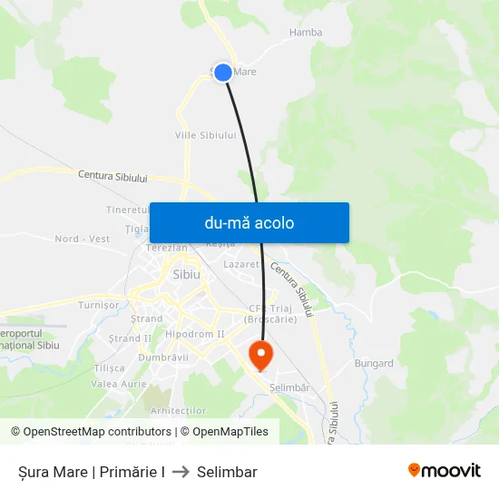 Harta de Șura Mare | Primărie I către Selimbar