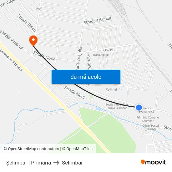 Harta de Șelimbăr | Primăria către Selimbar
