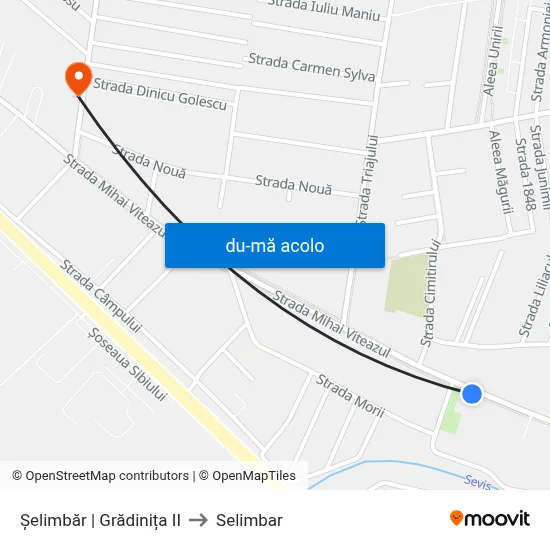 Harta de Șelimbăr | Grădinița II către Selimbar