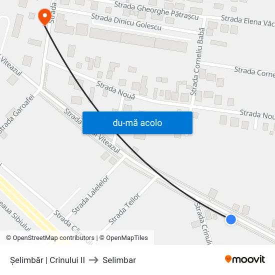 Harta de Șelimbăr | Crinului II către Selimbar