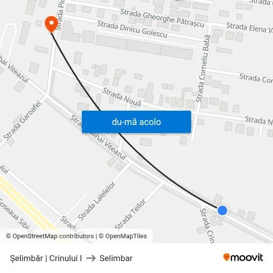 Harta de Șelimbăr | Crinului I către Selimbar