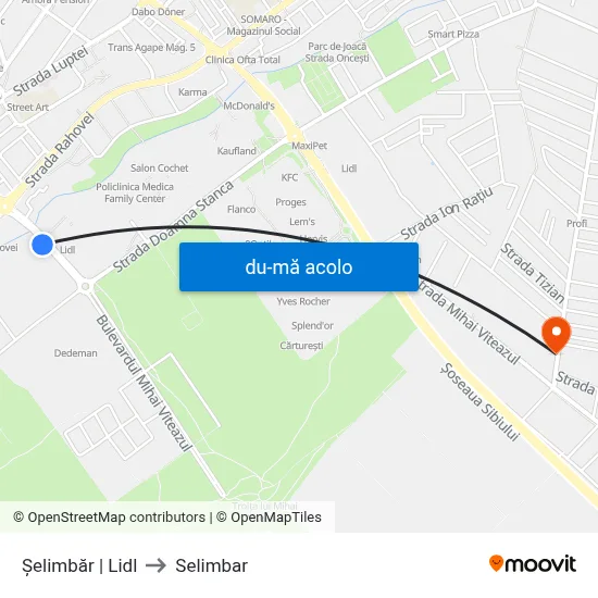 Harta de Șelimbăr | Lidl către Selimbar