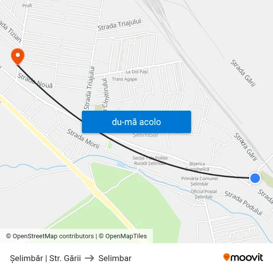 Harta de Șelimbăr | Str. Gării către Selimbar