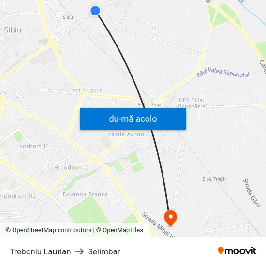 Harta de Treboniu Laurian către Selimbar