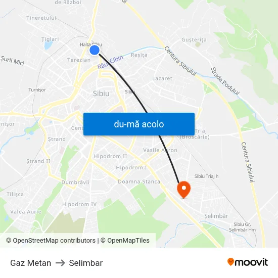 Harta de Gaz Metan către Selimbar