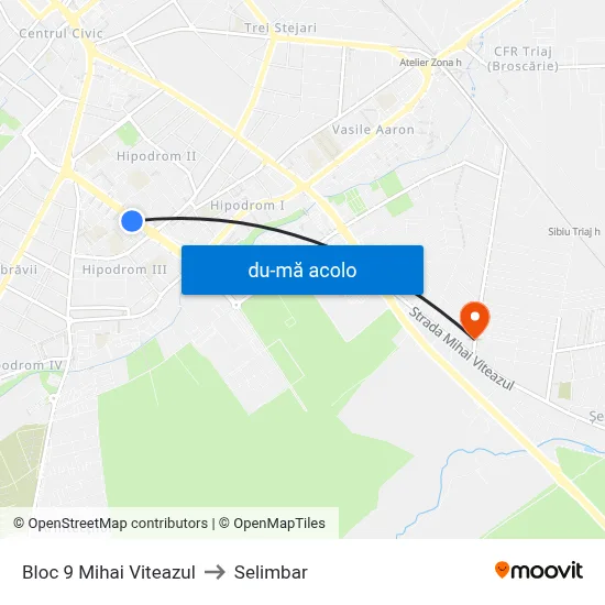 Harta de Bloc 9 Mihai Viteazul către Selimbar