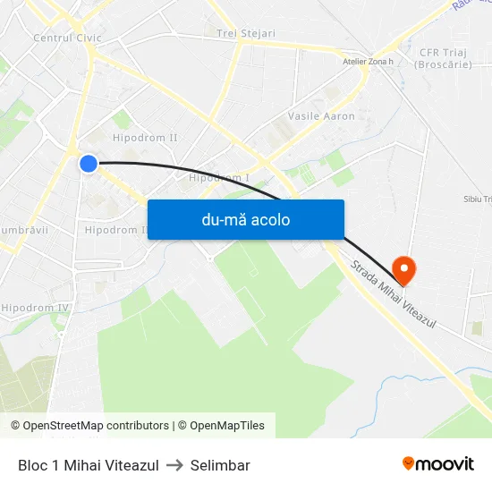 Harta de Bloc 1 Mihai Viteazul către Selimbar