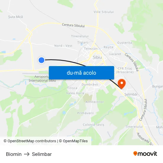 Harta de Biomin către Selimbar