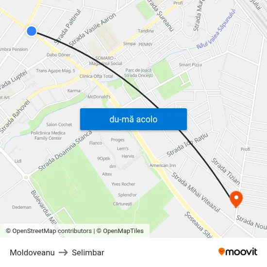 Harta de Moldoveanu către Selimbar