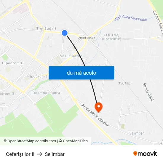 Harta de Ceferiștilor II către Selimbar